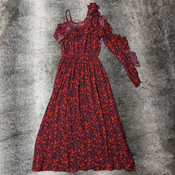 Shyanne Floral Single Shoulder Midi Dress Women's XS - Picture 5 of 8